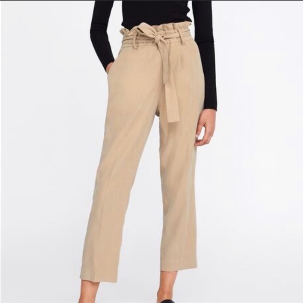 Zara Paper Bag Trouser Pants